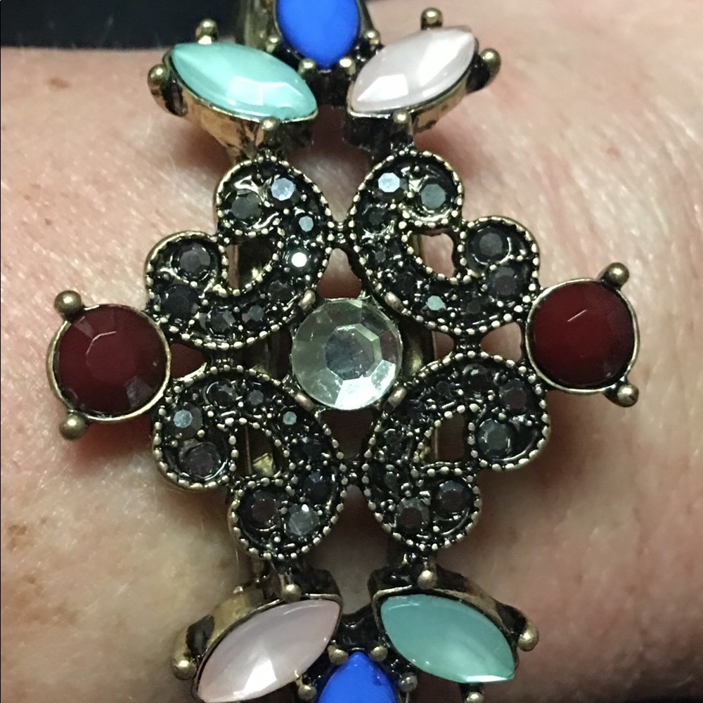New Rhinestone Bangle Cuff Bracelet - Picture 5 of 7